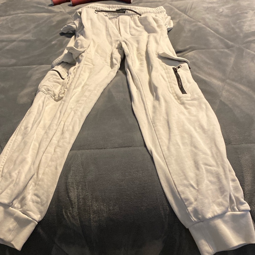 Zara White sweatpants